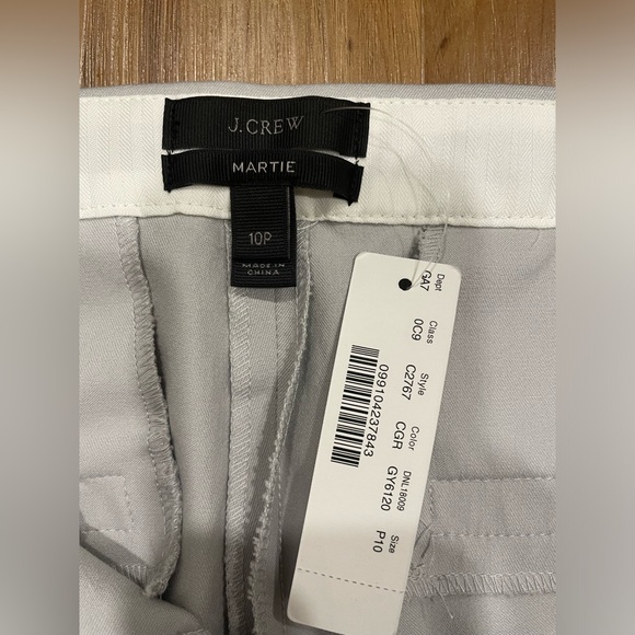 J.Crew Light grey Martie Bi-Cotton stretch pant, size 10p - Picture 9 of 10